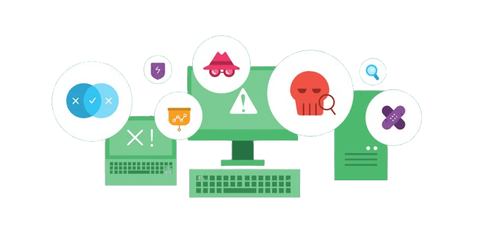 Computer repair learning illustration